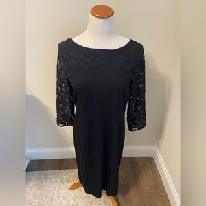 Talbots lace sleeve midi dress